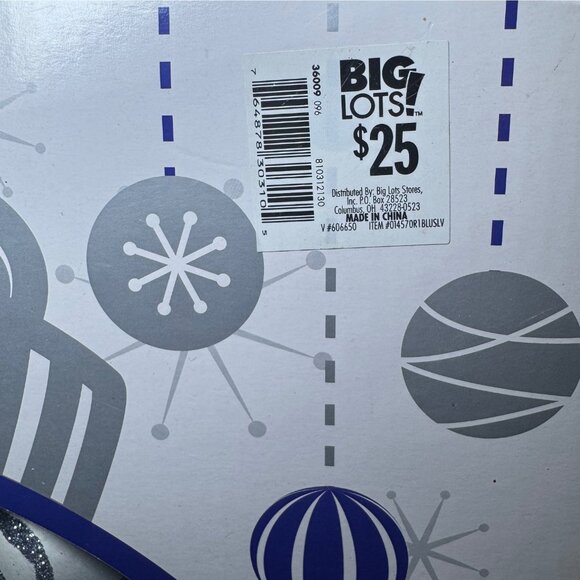 Shatterproof Blue Silver Holiday Ornaments Box of 52 NEW - Picture 5 of 5